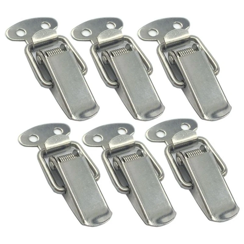 Toggle Hasp Latch Stainless Steel Buckle Lock Iron Spring Duckbill Lock Wooden Box Bag Buckle Industrial Equipment