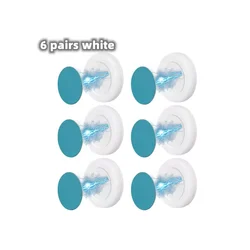 Magnetic Wall-Mounted Remote Control and Device Hook Rack - Punch-Free, Strong, Traceless Design (6 pairs white)