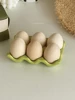 Beautiful 6 Compartments Ceramic Egg Tray Home Refrigerator Egg Storage Tray Creative Home Storage Moisture-proof Egg Tray 4