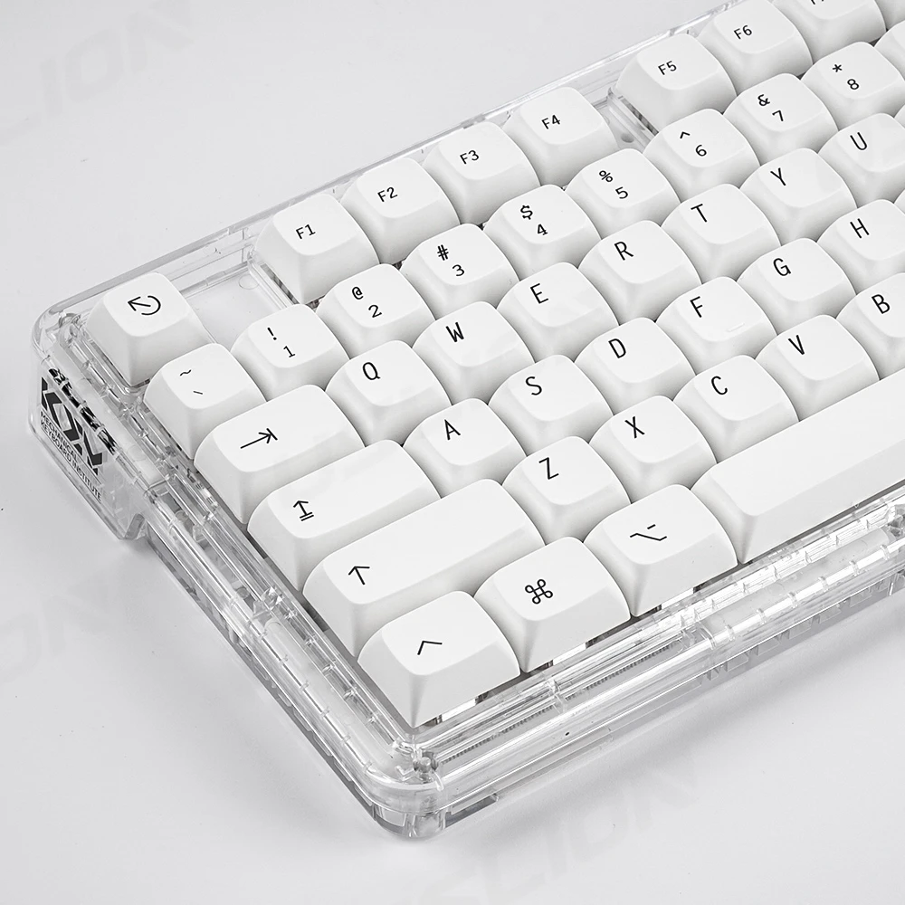 USLION 137 키 XDA 프로필 PBT 키캡, 흰색 심플 비즈니스 스타일 키캡, MX 스위치 기계식 키보드용 DIY 키트