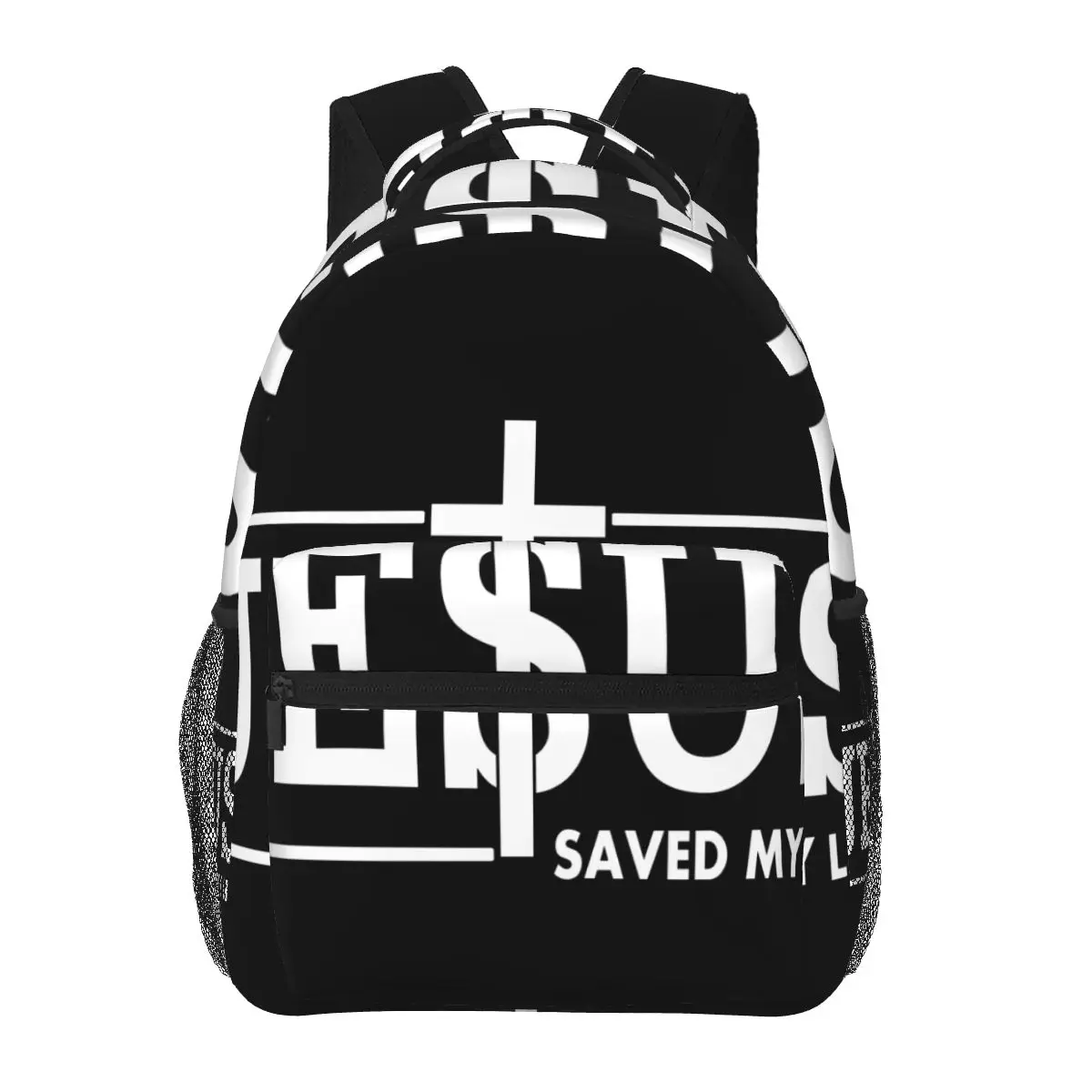

Jesus Saved My Life Casual Backpack Unisex Students Leisure Travel Computer Backpack