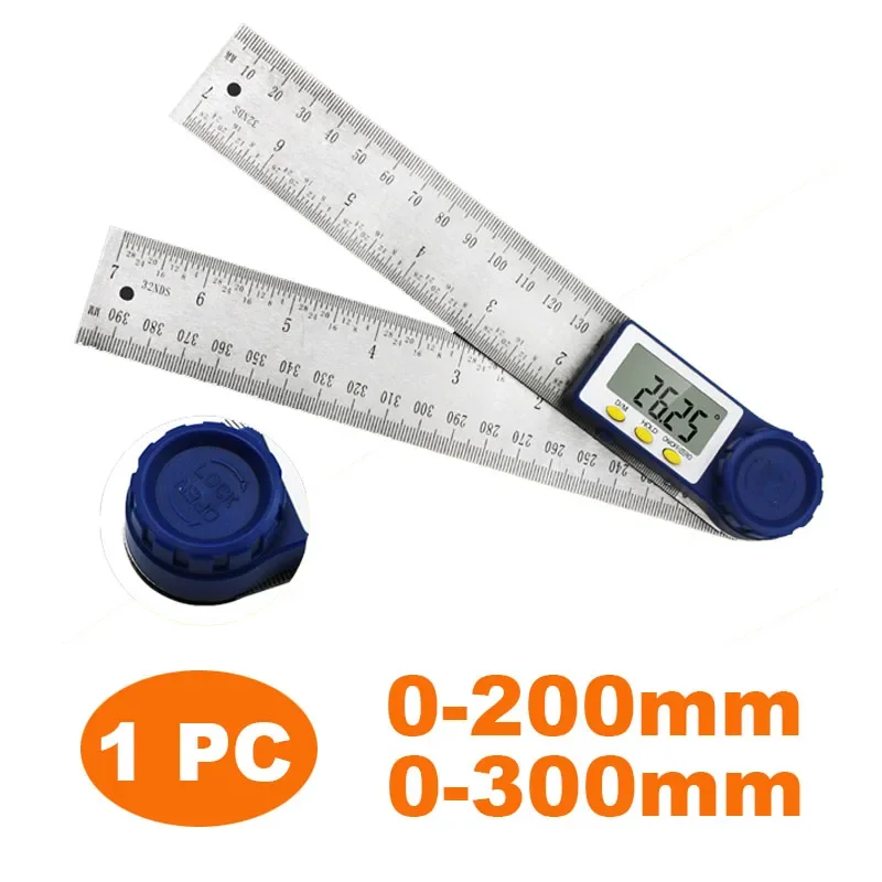 

Цифровой транспортир, 0-200/0-300 мм, 360 °, цифровой калибр, линейка из нержавеющей стали, Гониометр, электронный транспортир, инклинометр