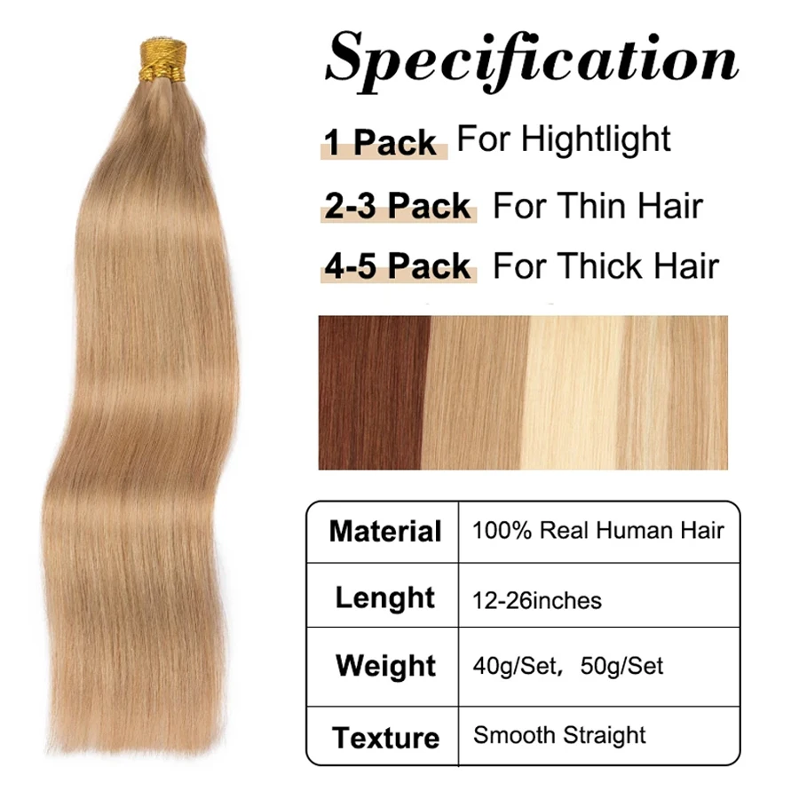 Hair extensions Straight i Tip Human Hair Extensions 0.8g/ 1g/Strand 50Stand Brazilian Remy Extensions Pure Color