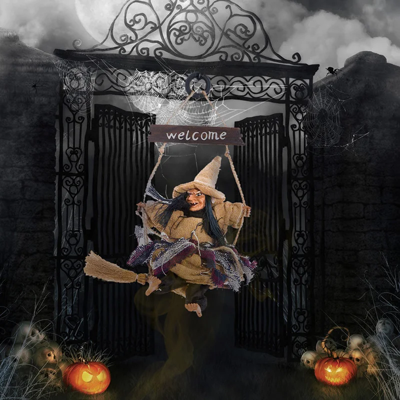 

Halloween Witch Hanging Doll Pendant Ghost Flying Witch Horror Scary Decoration Halloween Home Decoration DIY Party Ornaments