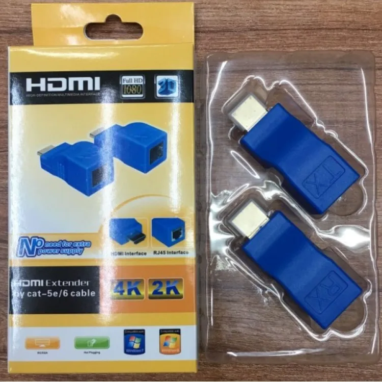10 미니 비디오 확장기, HDMI 호환, 4K 3D HDTV, 최대 30M 익스텐션, Cat 5E/6 네트워크 LAN 이더넷 어댑터