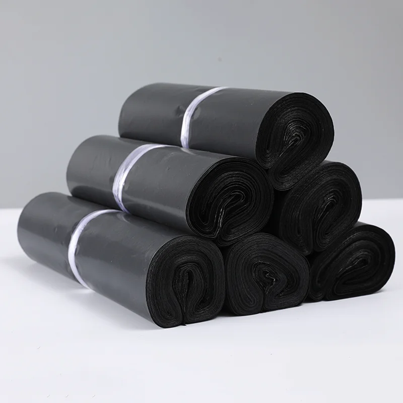 50 postal transport bags, opaque PE plastic bags,transport envelopes, black mail bags with self-adhesive seals,customizable logo 3