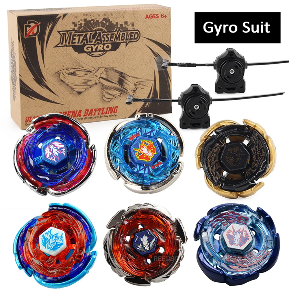 

Beyblades Burst Metal Fusion Children Toys Set 6Pcs Balblade Pegasus Series Set with Pull Ruler Launcher Constellation Alloy