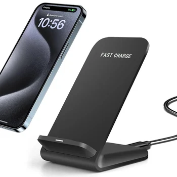 Support de charge sans fil rapide compatible avec Samsung S24/S23/S22/S21 Ultra, iPhone 17-12 Pro Max et smartphones Xiaomi