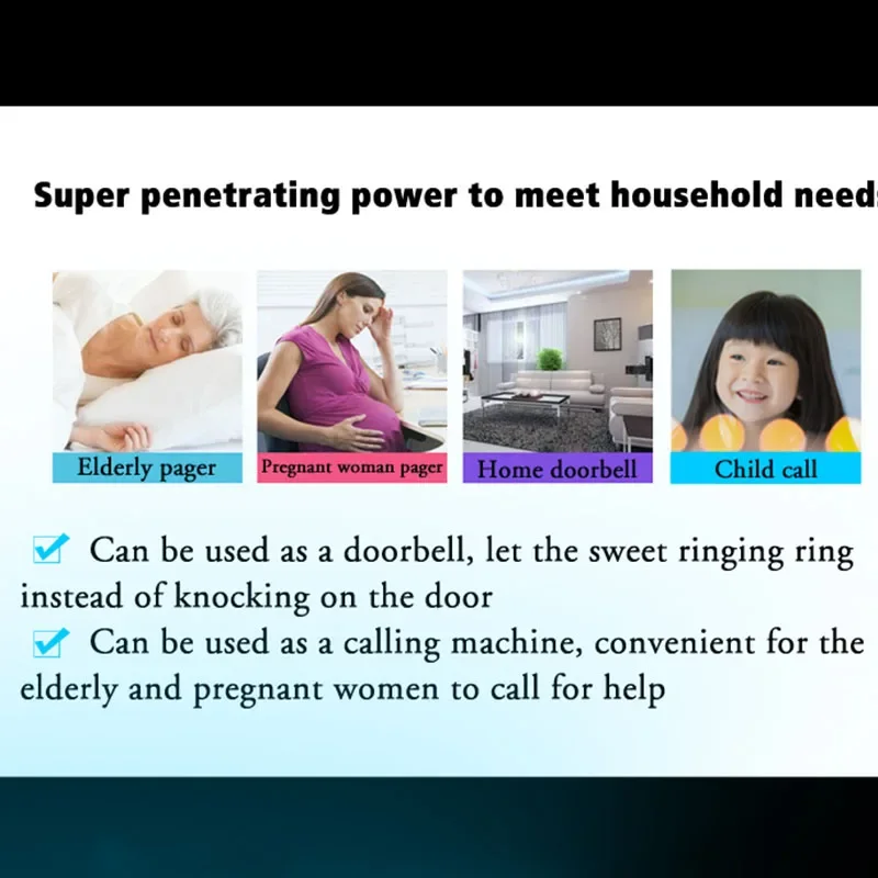 36 music 110DB 300M Wireless Doorbell Battery powered Smart Door Bell 1 2 Button 1 2 Receiver wireless doorbell