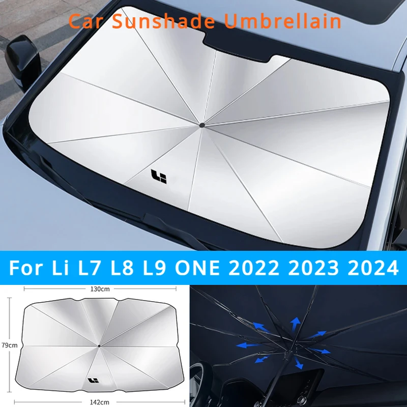 

For Li LiXiang L7 L8 L9 ONE 2022 2023 2024 Summer Car Sunshade Umbrellain Car Cooling Tool Front Windshield Sunshade for lixiang