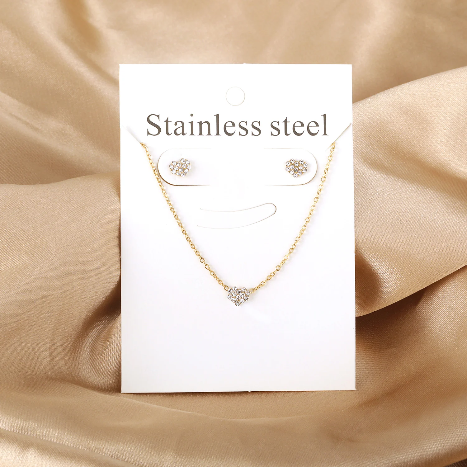 Necklaces Jewelry Sets For Women Girls Stainless Steel Pendant Necklaces And Earrings 2 Pieces Sets Wedding Party Jewelry Gifts - 4