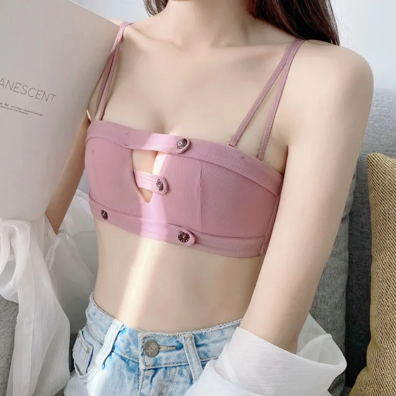 

New Underwear for Women Without Wire Rings, Small Breast Push-up, Secondary Breast Support, Black Anti-sagging Adjustable Bra