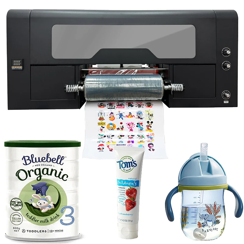 

30cm small uv dtf printer a3 xp600 printer sticker transfers ab film roll printing for glass cups bottle