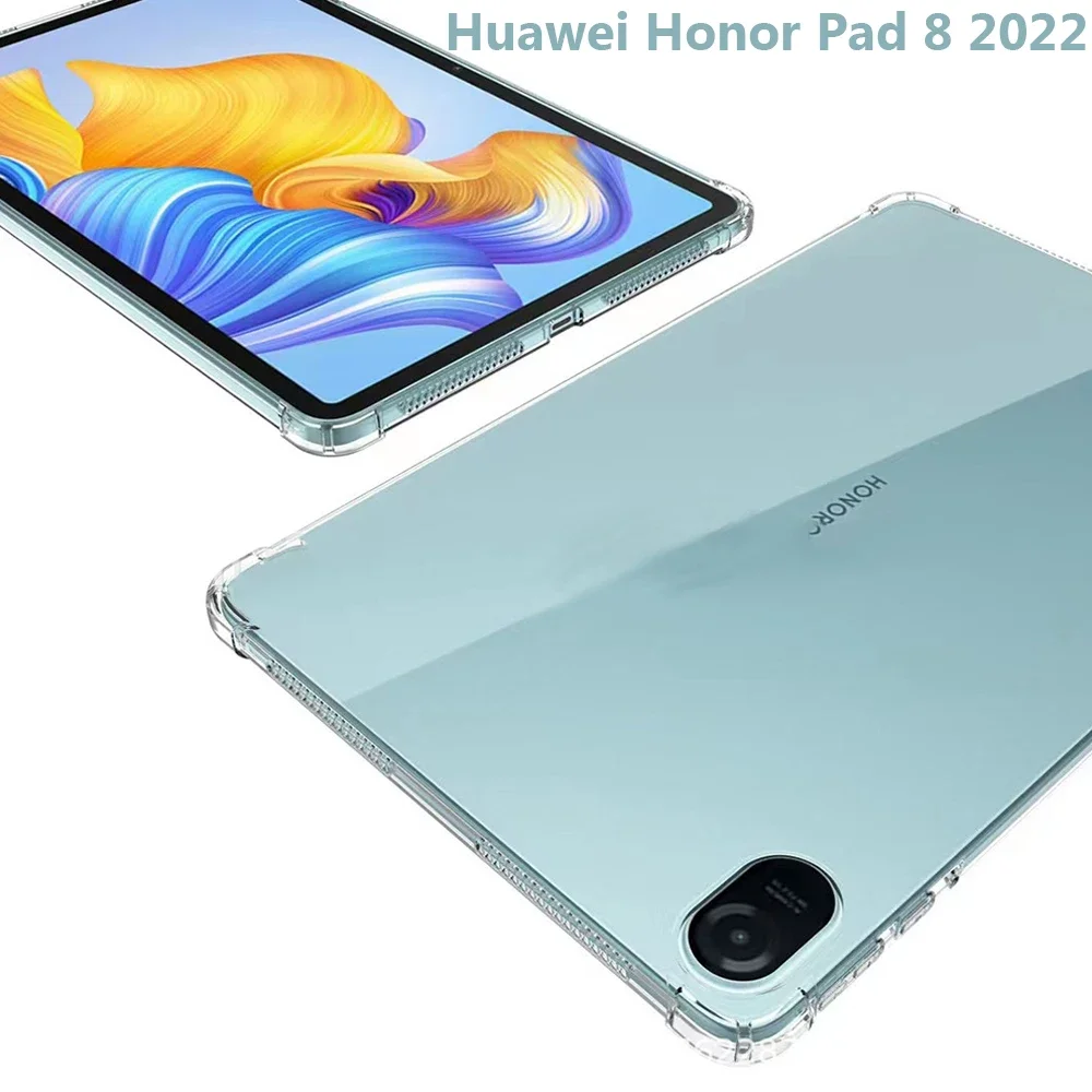 

Case for Huawei Honor Pad 8 2022 Silicone soft shell TPU Airbag cover clear protective capa for Honor Pad 8 12 inch HEY-W09 Case
