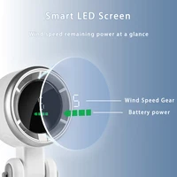 Portable Turbo Fan Mini Hanging Neck Fan USB Rechargeable Handheld Fan 3600mAh Foldable Mini Neck Fan Portable Small Turbo Fan 2