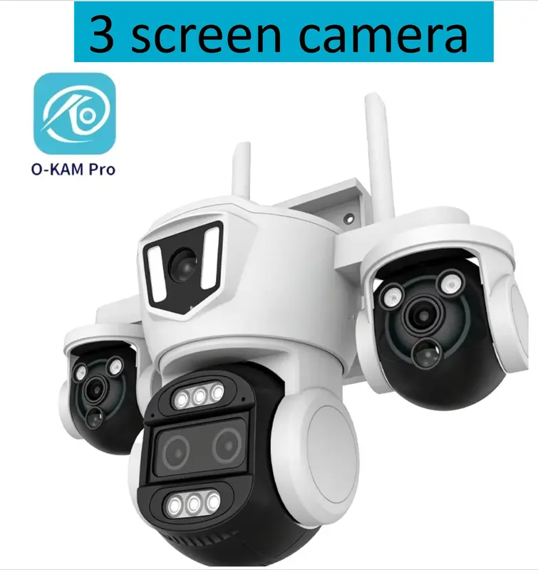 10K 20MP Four Screen Outdoor WiFi Cam PTZ 5X Zoom Night Vision Four Lens 10K Wireless CCTV Surveillance Cam Security Protection - Image 9