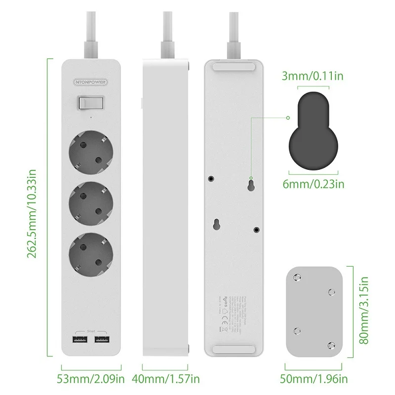 NTONPOWER   Ʈ, USB  ڵ,  ȣ Ʈũ ,  AC  , EU ÷