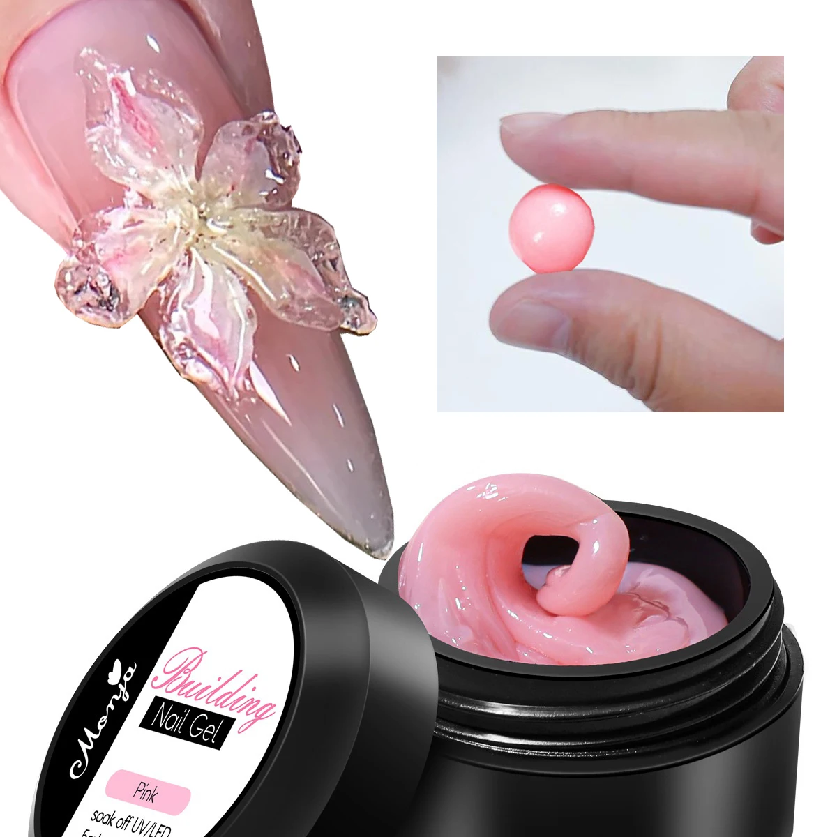 15ml Clear Non Stick Hand Extension Gel Nail Polish 3D Shaping