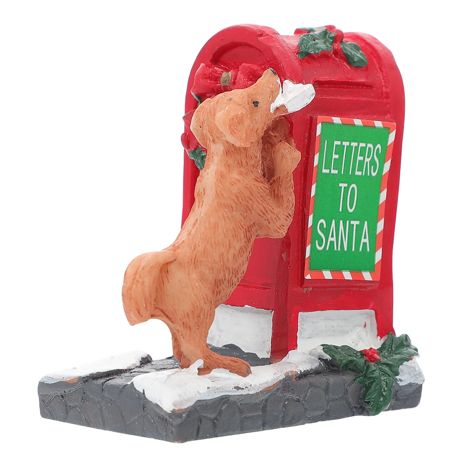

Crafts Handicraft Ornaments Home Decor Letters to Santa Figure Synthetic Resin Christmas