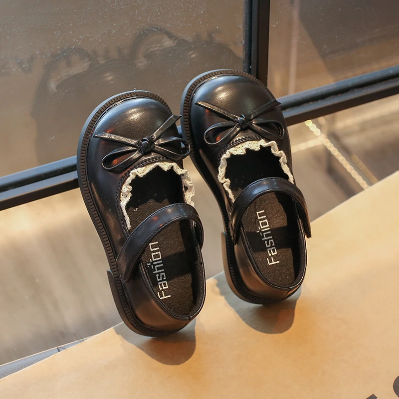 Chaussures Mary Jane Pour Bébé Fille - Pointure 36, Cuir Avec Nœud Papillon Et Perles - Pour Apprentissage De La Marche Ou Baptême