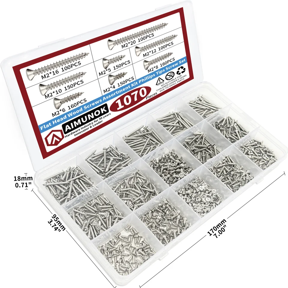 Viti Testa Piatta #6x1 Viti Per Legno In Acciaio Inox Marino 316, Testa Piatta Phillips, Misura #6 X 1", Confezione Da 50 Viti #6x1" Fastenere - Foto 8