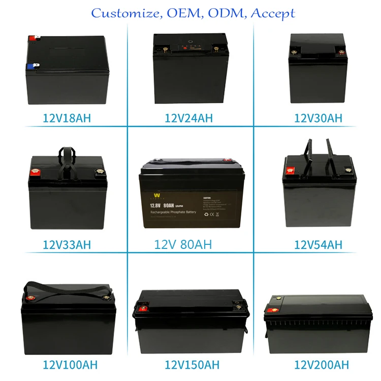 85A LFP 12V 딥 사이클 태양 전지 자동차 배터리, 홈 하우스 전원 최고의 문구 공급 BMS 18650