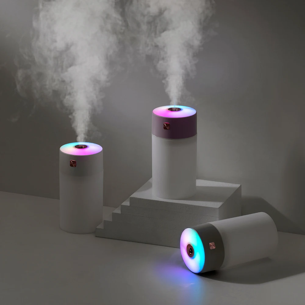 Car Luminous Humidifier Household Desktop Small Water Supplement Spray Air Humidification USB Car Portable Night Light 300ml