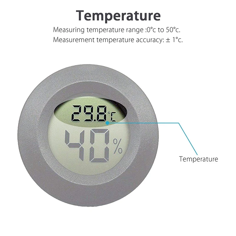 Mini LCD Digital Thermometer & Hygrometer with Wide Temperature Range