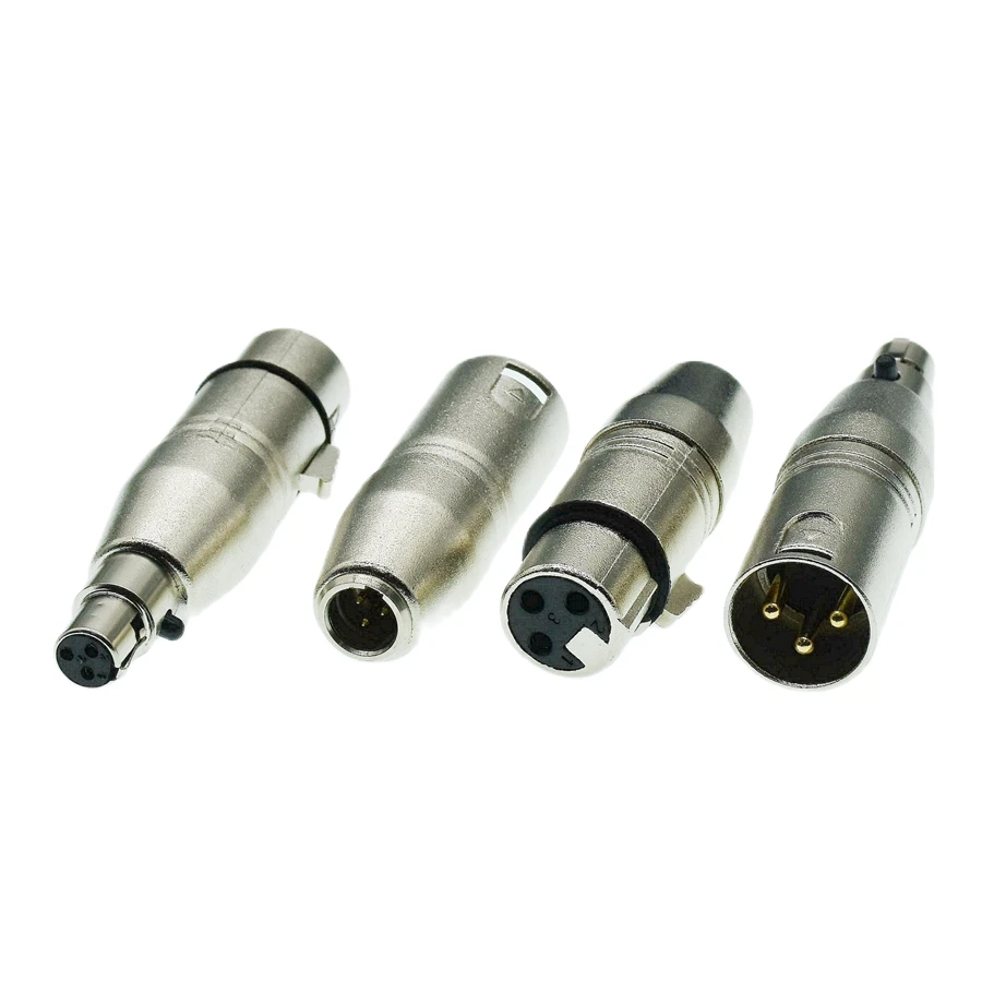 1Pc Mini Xlr 3Pin Maschio A Xlr 3Pin Femmina Connettore Adattatore Per Blackmagic Pocket Cinema 4K Camera Audio Line Cable