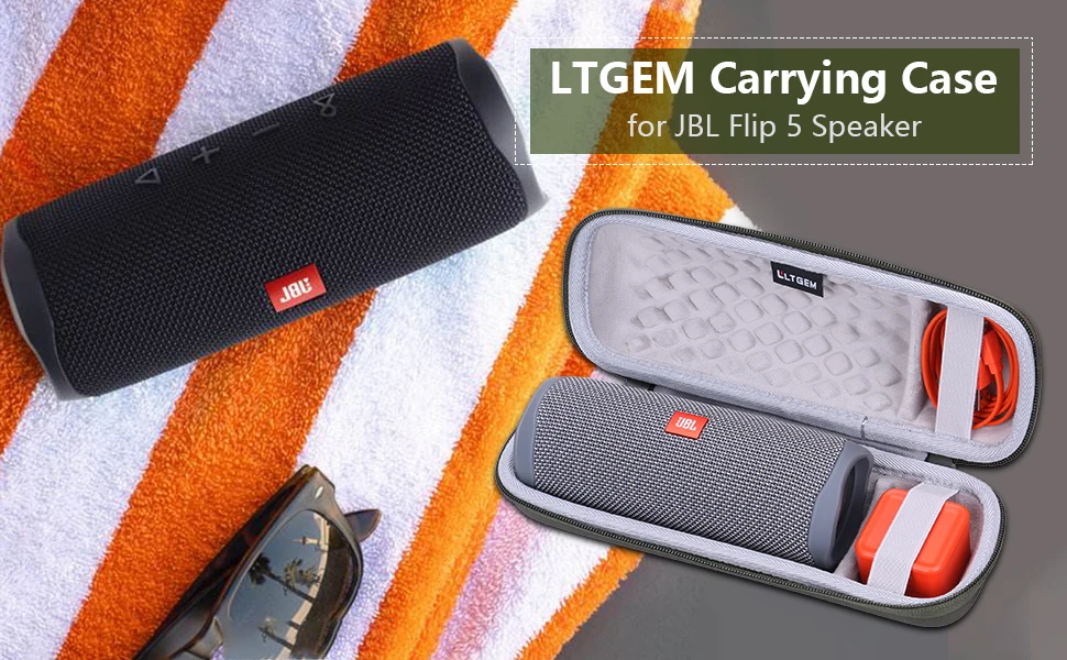 LTGEM EVA Hard Carrying Case for JBL FLIP 6 FLIP 5 Waterproof Portable Bluetooth Speaker