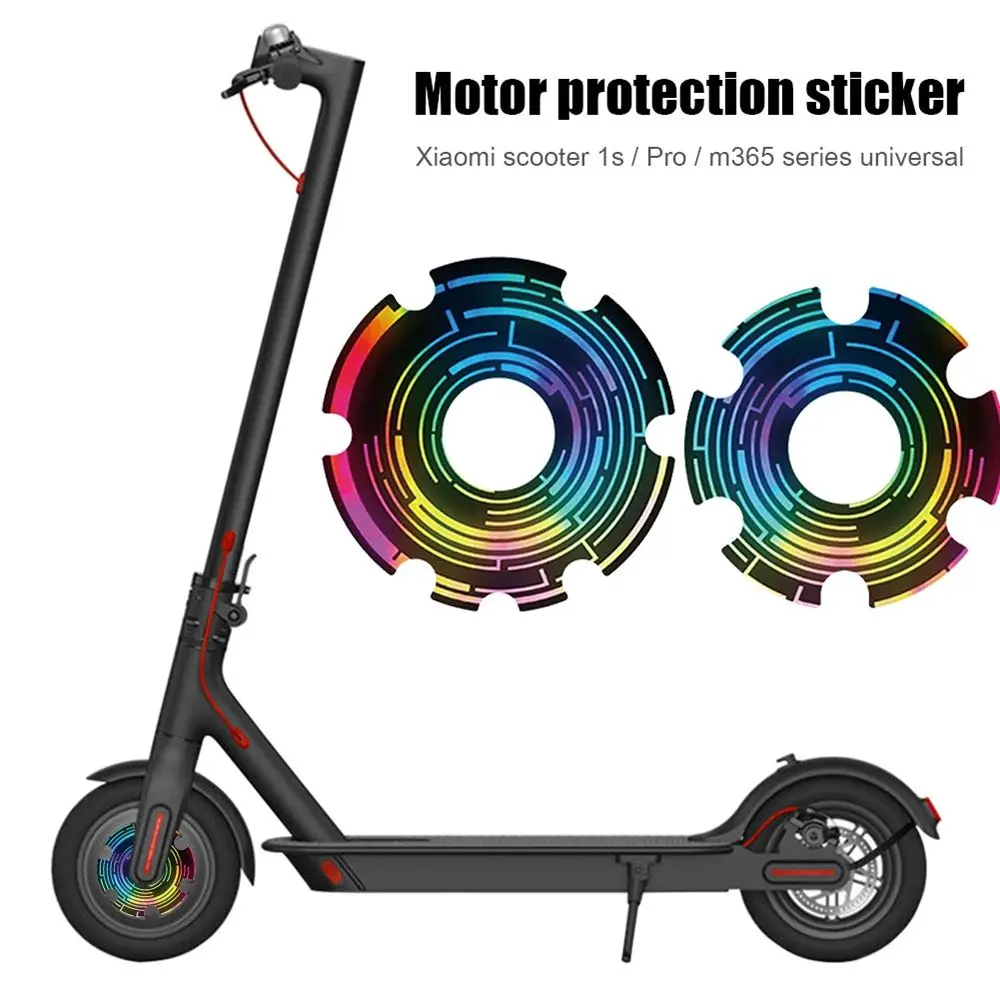 

2Pcs/Set High Quality PVC Electric Scooter Motor Protective Cover Shell Kick Scooter Accessories Front Wheel Sticker