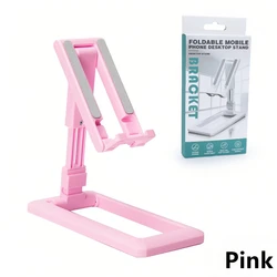 Foldable Universal Adjustable Desktop Phone and Tablet Stand (Pink)