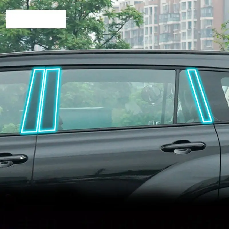 

For Toyota Highlander 2022 Car Exterior Car window pillar Anti-scratch TPU Protective film Anti-scratch Repair film Accessories