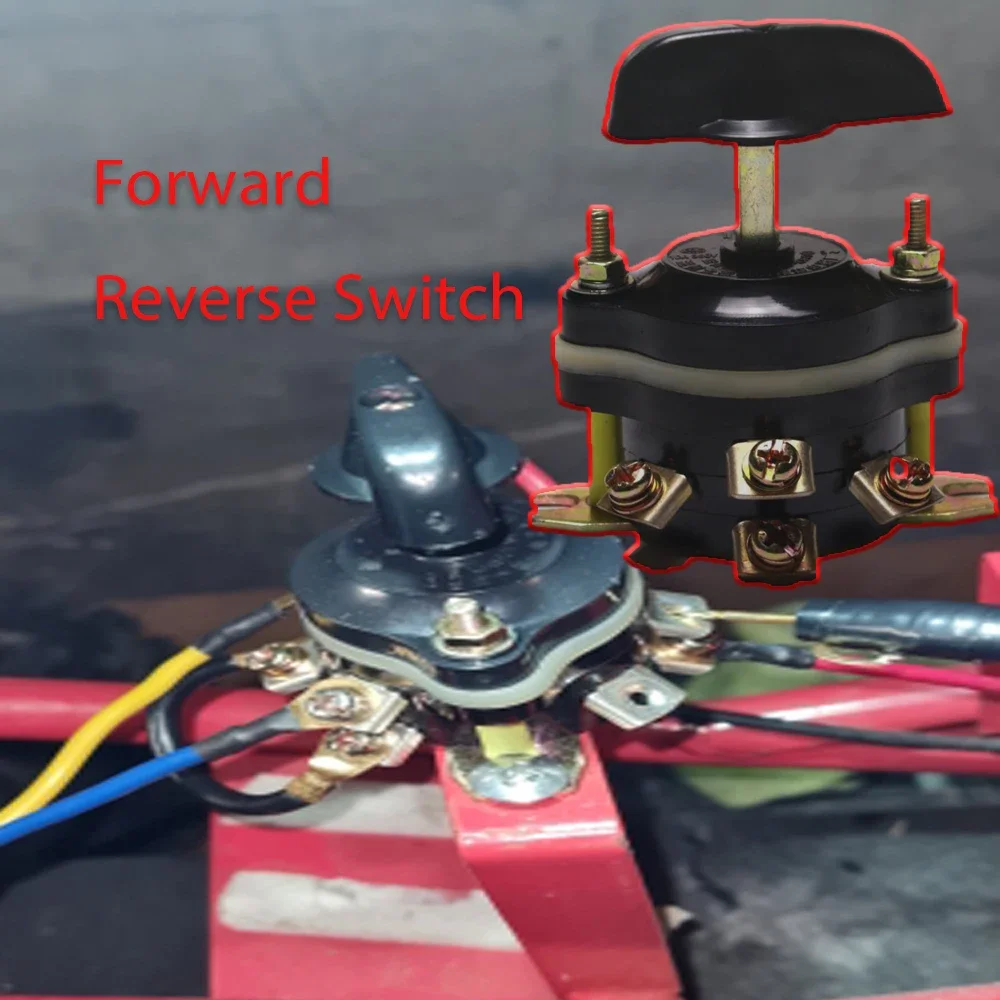 Electric Mini Quad Go Kart Forward Reverse Control Switch Brush Forward Reverse Switch 3 Positions Motor ATV Scooter Bike