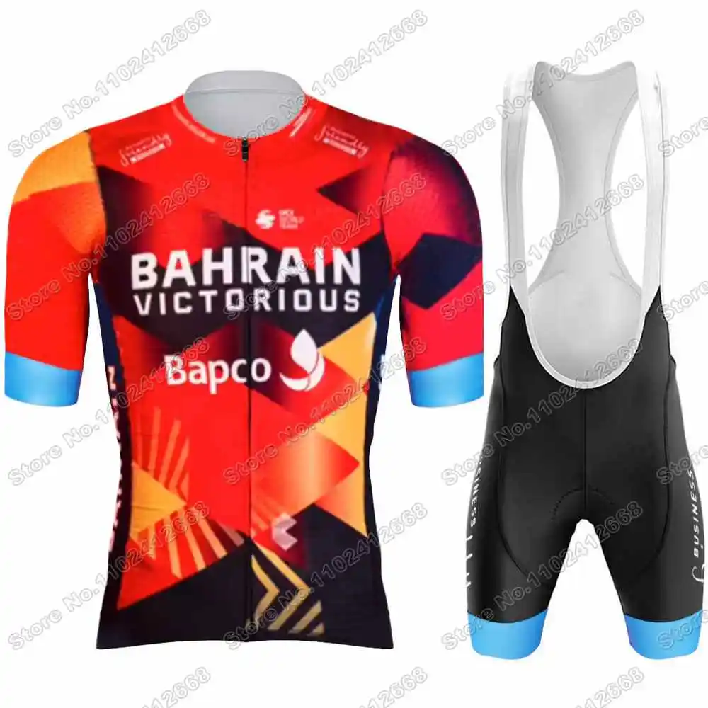 Bahrain Victorious 2023 Cycling Jersey Set Men Cycling Clothing Road
