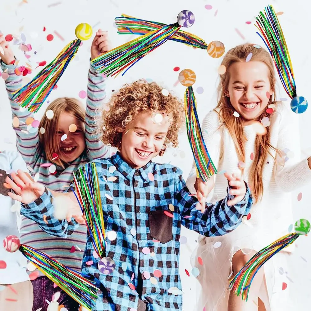 

Colorful Balls with Streamers Colorful Ribbon Balls Versatile Party Fun for Kids 20pcs Moderate Size for Birthday for Children