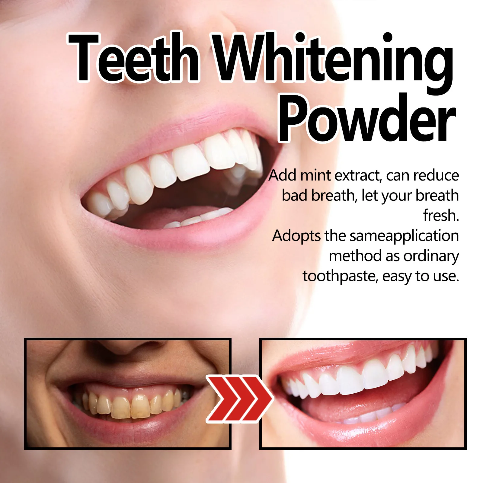 Natural Teeth Whitening Powder Activated Organic Charcoal Powder Polish Teeth Clean Strengthen Whitener Oral Hygiene teeth whitening powder