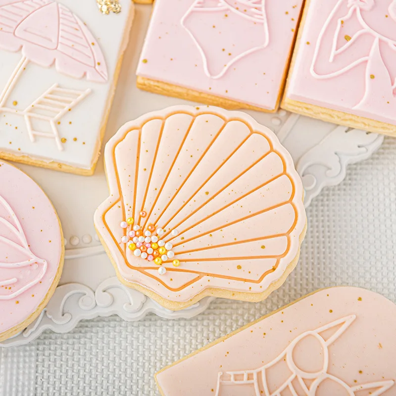 Plant Flower Acrylic Cookie Embosser Cake Design Pastry and Bakery Tool Biscuit Cake Decorating Accessories Embossing Die Stamp
