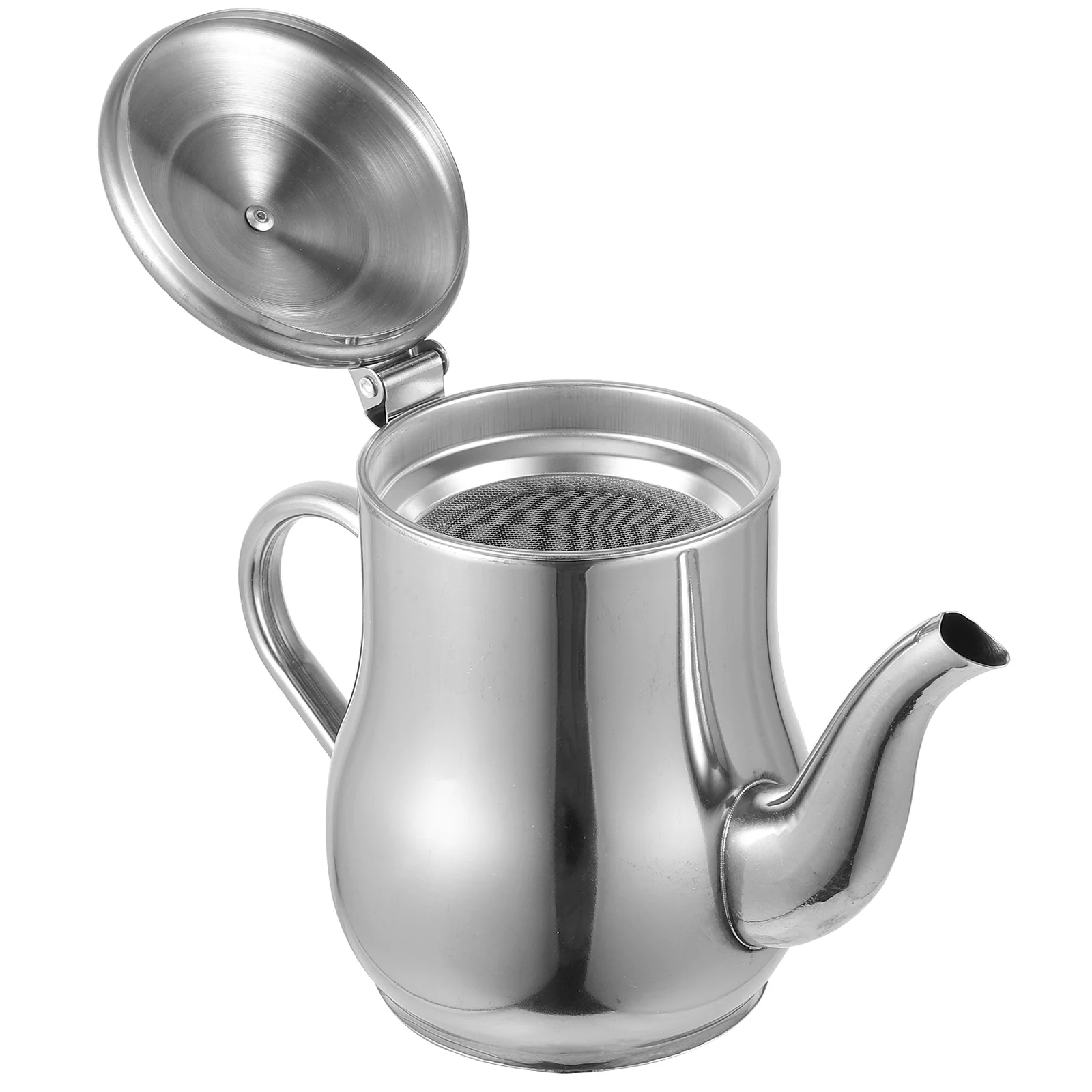 

Stainless Steel Oil Pot Dispenser Practical Container Can Kitchen Storage Bottle Strainer Gravy