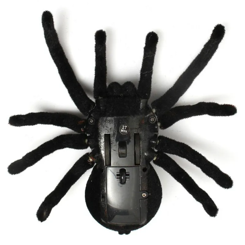 RC Spider Eye Shine Halloween Simulation Scary Plush Creepy Tarantula Remote Control Tricky Cockroach Soft Prank Lizard Kid Toy 4