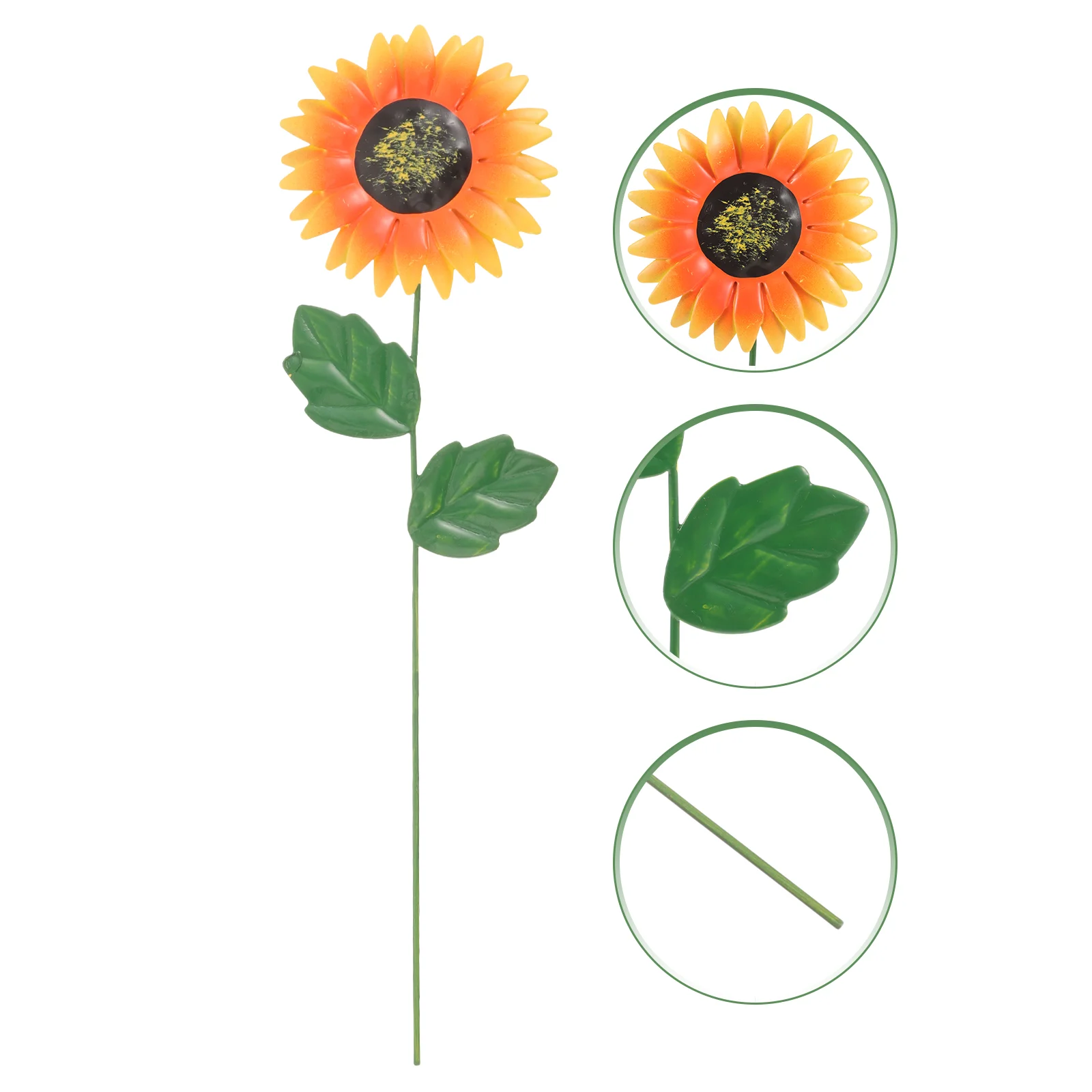 

Sunflower Garden Stakes Decor Metal Flower Pot Stakes Yard Plant Pick Front Art Stick Decoration