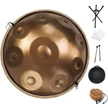  432HZ D minor handpan drum 9/10/12 notes 22 inch steel tongue drum music drums tambor presents beginner meditation instrument 