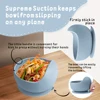 TYRY.HU 5pcs Baby Silicone Meal Bowl Bib Fork Spoon Set Baby Feeding Tray Bowl Set Bisphenol A Free Gift for Baby Feeding set 4