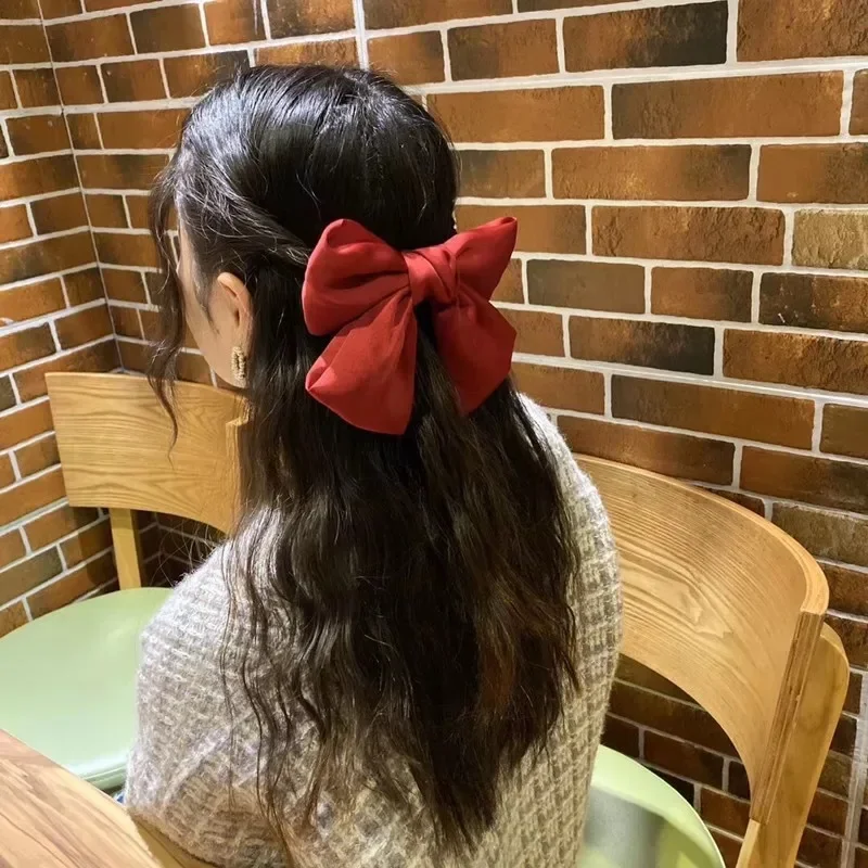 Große Haarschleifen, Haarspangen, Satin, zweilagig, Schmetterlingsschleife für Frauen, Schleife, Haarnadeln, trendige Mädchen-Haar-Accessoires, Haarspangen – Detail 2