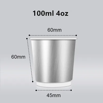 Description Picture 5 of item100pcs/pack 4/8oz Disposable Golden Paper Cup Hollow Double Layer Thermal Insulation Brushed Paper Cup Coffee Cup