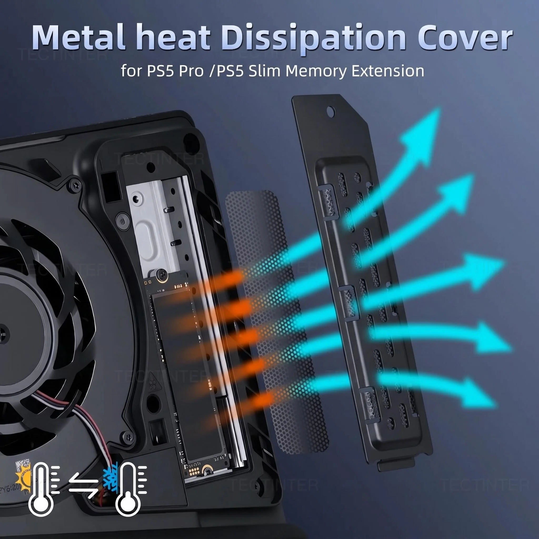 Aluminum SSD Heatsink with Dust Cover and Breathable Design for Enhanced Heat Dissipation