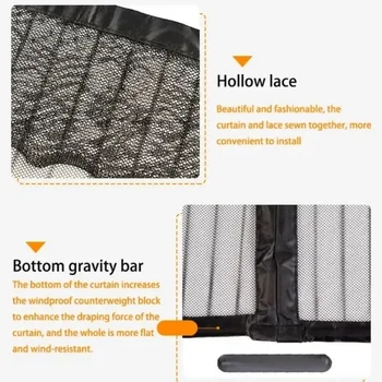 Anti Mosquito Door Curtain Invisible Ventilate Door Screen No Punching Magnetic Automatic Closing Anti Fly Bug Insect Screen 6