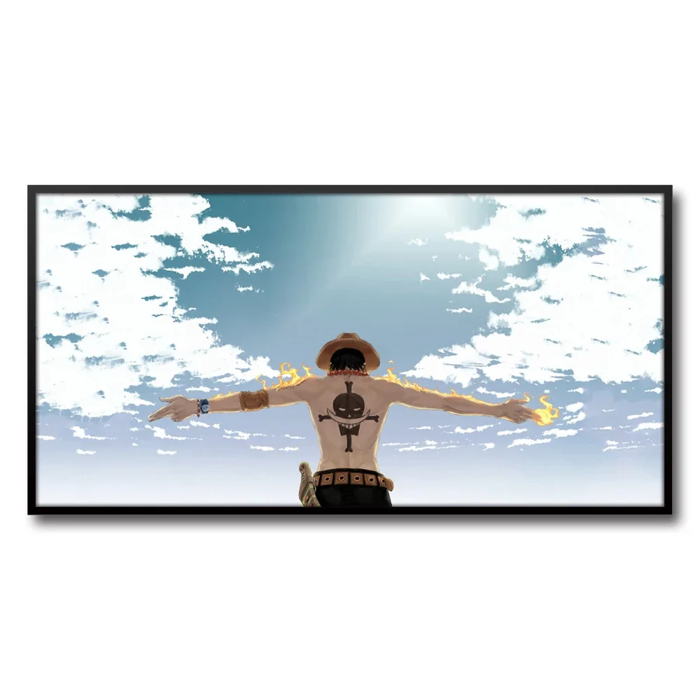 thumbnail image 1 of Póster impreso en lienzo de una pieza del famoso anime japonés sin marco para la decoración del hogar de la sala de estar, cuadro de arte de pared de dibujos animados, 1 of 5