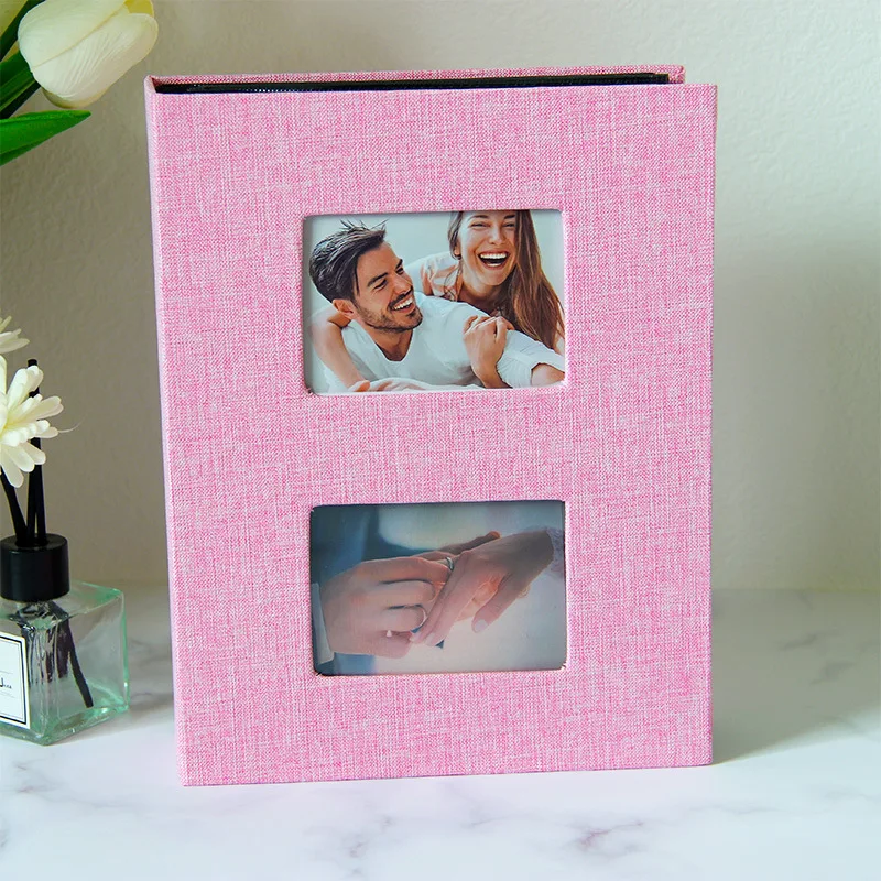 Álbum De Fotos De Lino, 300 Bolsillos Para Fotos De 4 X 6