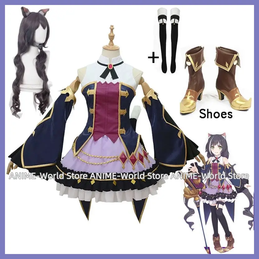 

Anime Princess Connect! Re:Dive Momochi Kiruya Kyaru Cosplay Costume Wig Shoes Halloween Christmas Women Men Party Cos